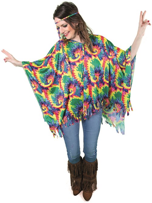 Hippie Poncho Rainbow Batik