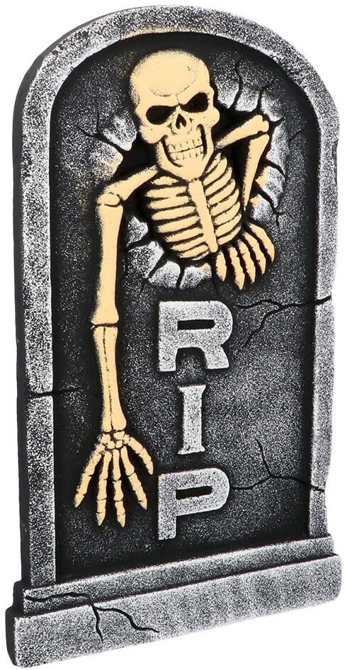 Grafsteen Skeleton RIP - 56x33cm Kopen? | Carnavalsland.nl