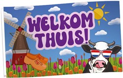 Gevelvlag Welkom Thuis Nederland - 150x90cm