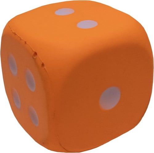 Dobbelsteen 12cm Oranje