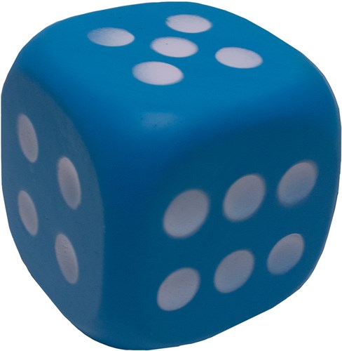 Dobbelsteen 12cm Blauw