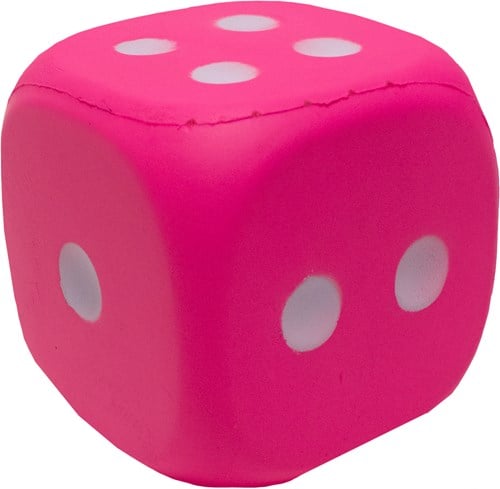 Dobbelsteen 12cm Pink
