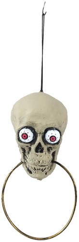 Halloween Deurklopper Skull met LED en Geluid (33cm)