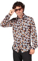 Heren Seventies Retro Blouse Hawaii Flowers-2
