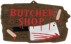 Halloween Bord Butcher Shop - 43x25cm