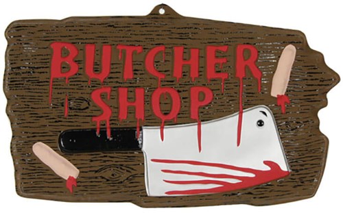 Halloween Bord Butcher Shop - 43x25cm