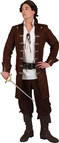 Heren Piratenjas Luxe Bruin