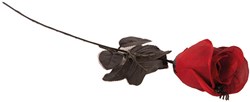 Halloween Decoratie Rode Roos met Spin - 45cm