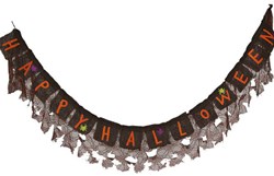 Halloween Slinger Happy Halloween Stof - 210cm