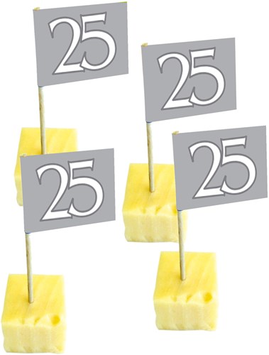 Prikker 25 Zilver 50st