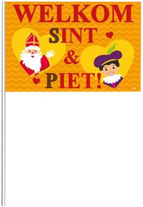 Zwaaivlaggetje Welkom Sint & Piet