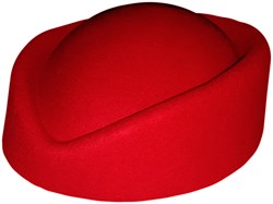 Stewardessen Hoedje Rood (Wolvilt)