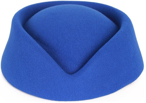 Stewardessen Hoedje Blauw (Wolvilt)