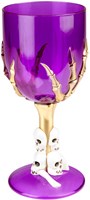 Wijnglas Skull Claw (paars)