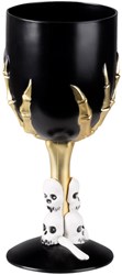 Wijnglas Skull Claw Zwart