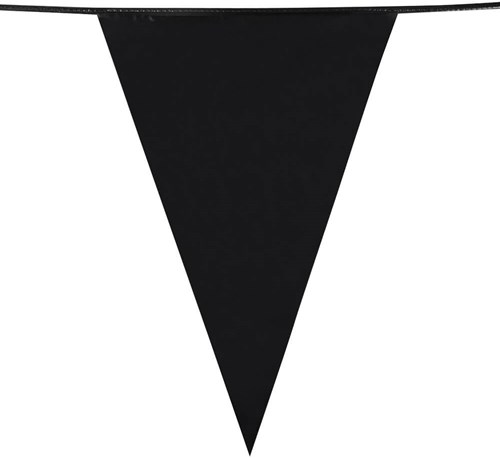 Vlaggenlijn Groot Zwart (10m)