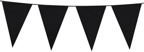 Vlaggenlijn Groot Zwart (10m)