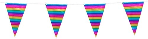 Folie Vlaggenlijn Regenboog Rainbow Metallic - 10m