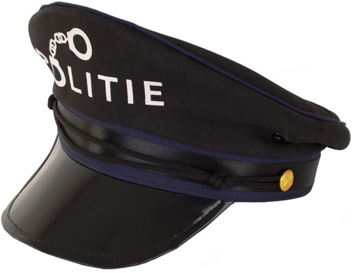 Politiepet met Tekst "Politie" (zijkant)