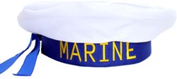 Matrozenbaret Blauw/Wit