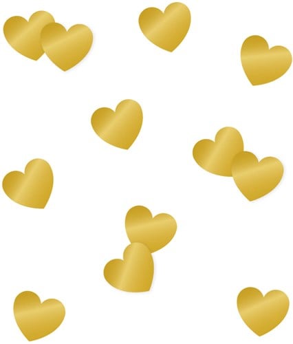 Tafelconfetti Gouden Hartjes