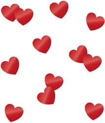 4-pack Valentijnsdag tafelkleed Valentijnsdag liefde hart tafelkleed