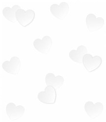 Tafelconfetti Witte Hartjes