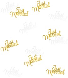 Tafelconfetti Just Married Goud/Wit