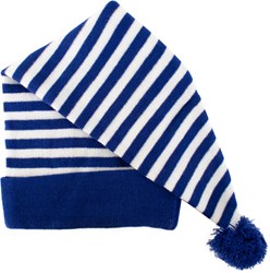Slaapmuts Blauw/Wit
