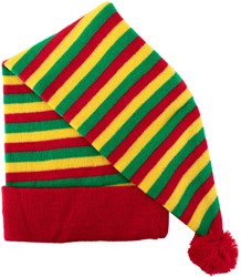 Slaapmuts rood/geel/groen
