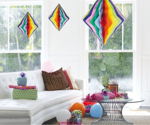 Decoratie Diamant Regenboog 30x24cm-2