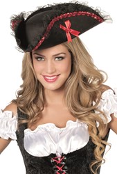 Driesteek Piratenhoed met Pailletten en Strikjes 