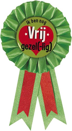 Rozet Vrijgezel(-lig) Groen