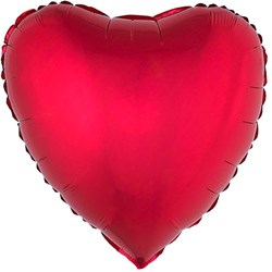 Folieballon Hartje Metallic Rood (52x46cm)