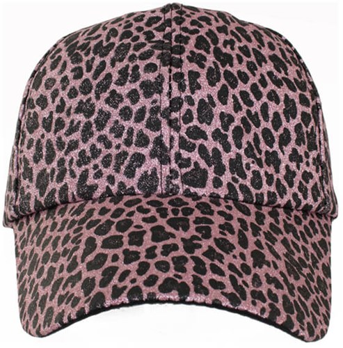 Baseball Cap Panter Glitter Roze