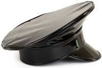 Kapiteinspet Metallic Zwart (achterkant)