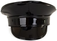Kapiteinspet Metallic Zwart