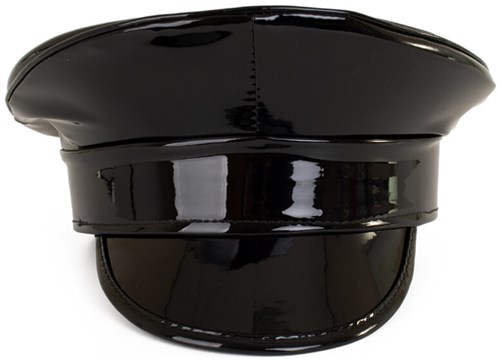 Kapiteinspet Metallic Zwart