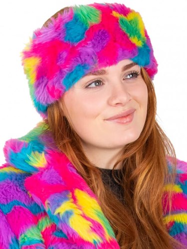 Pluche Hoofdband Regenboog