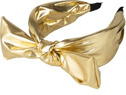 Gouden Haarband Metallic met Strik