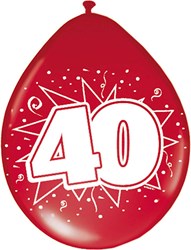 Ballonnen 40 Robijn 8st.