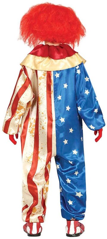 Kostuum Halloween Clown Patriot Kind (achterkant)