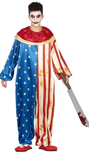 Tienerkostuum Halloween Clown Patriot 