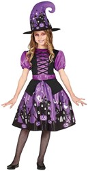 Heksenjurk Purple Witch voor Meisjes