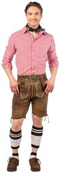 Geitenleer Lederhose Antiek Olijf met Riem