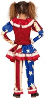 Kostuum Halloween Clown Patriot Meisje (achterkant)