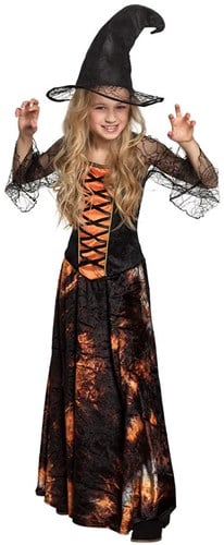 Heksenjurk Dazzling Witch voor meisjes
