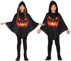 Halloween Poncho Scary Pumpkin Kind