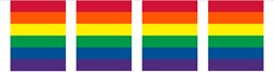 Vlaggenlijn Regenboog Rainbow Rechthoek (10m)