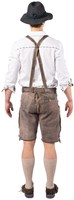 Geitenleer Lederhose Antiek Grijs met Riem (achterkant)